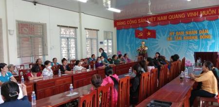 Hội liên hiệp phụ nữ xã Tân Khánh Đông tấp huấn nghiệp vụ công tác hội